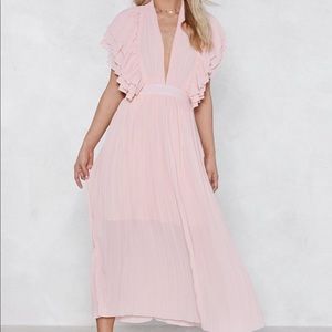 Pink Nasty Gal Midi Dress